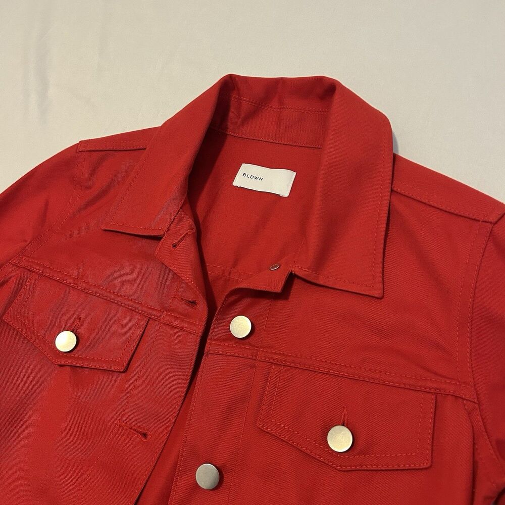 BLDWN Baldwin Sonic Jacket Red Scarlet Twill 100% Cotton - Women's XS - Picture 4 of 14